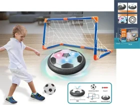 Levitujúca futbalová lopta s bránkou