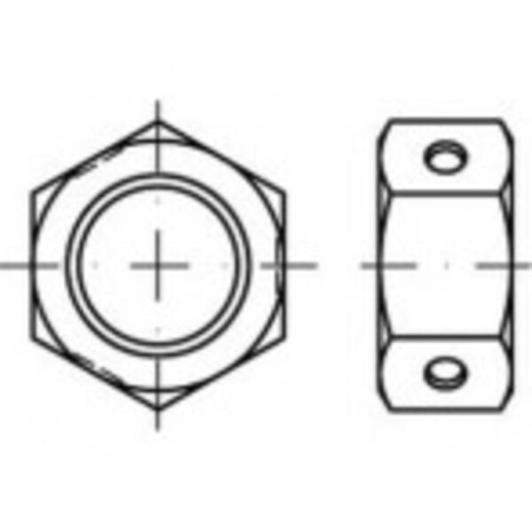 TOOLCRAFT TO-5379930 šesťhranné matice M16 84032 nerezová ocel A4 100 ks; TO-5379930