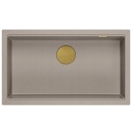 Quadron Quadron - Granitový drez Logan 110 Beige Zlaty HQD7644U4_PVDG1_U