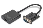 Digitus DA-70473 čierna / Prevodník VGA / audio na HDMI / Full HD 1080p / 60Hz / 3,5 mm audio / 15 cm (DA-70473)