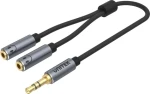 Unitek Audio rozdvojka mini Jack / Rozdvojka / mini Jack (M) - 2x mini Jack (F) / 0,2 m (Y-C956ABK)