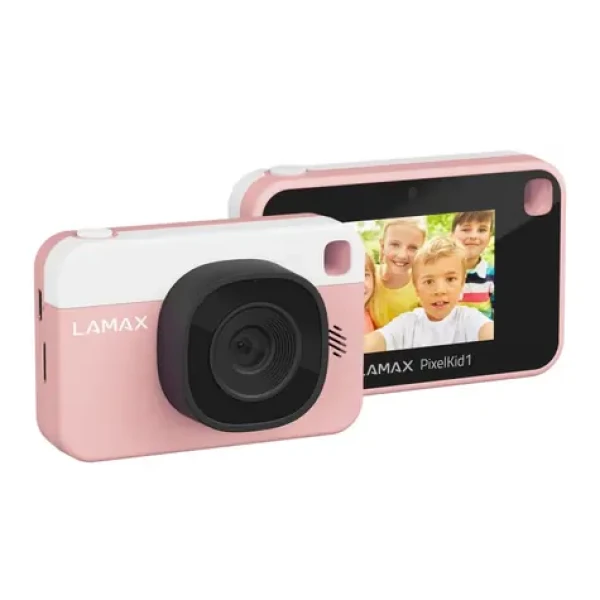 Lamax PixelKid1 Pink / Detský fotoaparát / 8 Mpix / Rozlíšenie videa: Full HD / microSD / dopredaj (LXKCMPIXEL1PA)