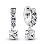 Pandora Trblietavé kruhové náušnice s príveskami Pavé Timeless 293547C01