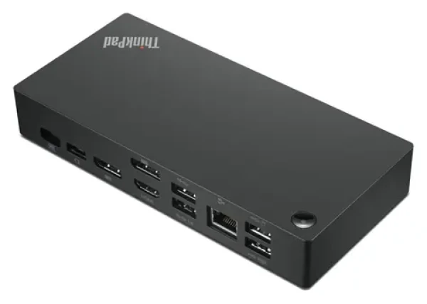 Lenovo ThinkPad Universal USB-C Dock čierna / Dokovacia stanica / 2x DP / HDMI / 3x USB-A / USB-C / RJ-45 (40AY0090UK)