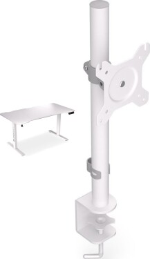 Endorfy Biurko Endorfy Atlas L Electric Białe 150 cmx78 cm + Uchwyt na monitor Atlas Single Onyx White