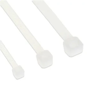 InLine Sťahovacie pásky 100 ks biela / Sťahovacie pásky / 100 mm / 2,5 mm / -20 až 85 °C (59964E)