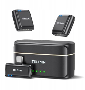 Telesin Mikrofon bezprzewodowy krawatowy + powerbank do telefonów (USB-C)