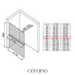 CERANO - Sprchová zástena Walk-in Onyx Cube Ľ/P - 8 mm + polička/držiak na uteráky - hranatá vzpera - čierna matná, bronzové sklo - 90x200 CER-689365