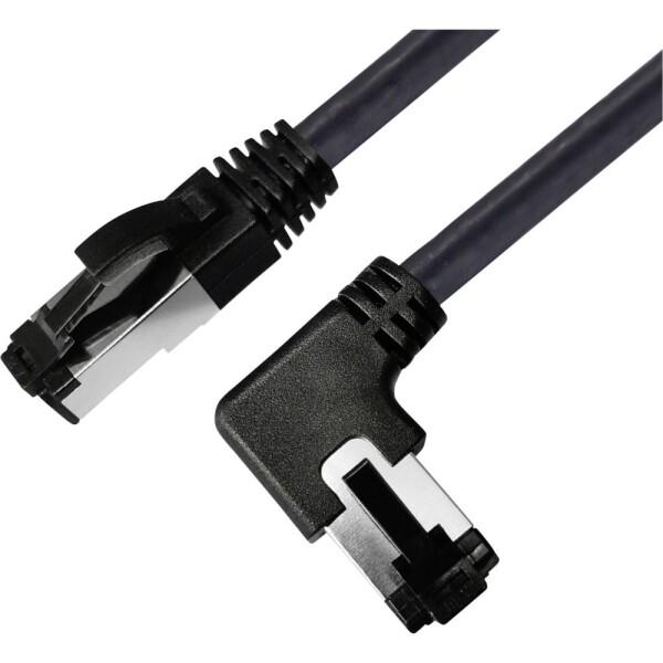 BKL Electronic 144035 RJ45 sieťové káble, prepojovacie káble CAT 8.1 S/FTP 1 m čierna bez halogénov 1 ks; 144035