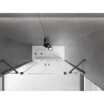 MEXEN/S - Velar Duo Dvojkrídlová posuvná vaňová zástena 150 x 150, transparent, čierna 896-150-000-02-70