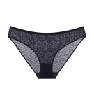 TRIUMPH SIGNATURE SHEER - Taj nohavičky s neviditeľným strihom a jemnou čipkou Triumph BLACK 40