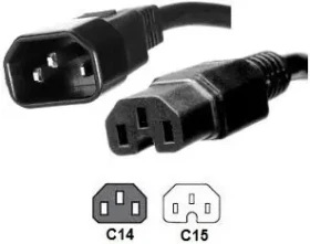 MicroConnect Jumper Cable C14 - C15 2m / predlžovací kábel / 2m (PE011420)