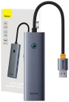 Baseus UltraJoy Rozbočovač 4v1 USB-A do 4xUSB 3.0 sivá (B0005280A813-02)