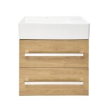 Kúpeľňová skrinka s umývadlom SAT Cube Way 60x53x46 cm dub Hickory mat CUBE46602DHSATCW CUBE46602DHSATCW