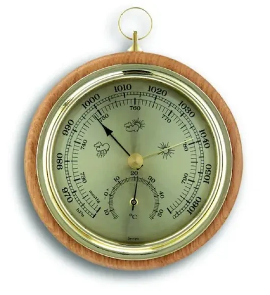 TFA 45.1000.05 - Barometer s teplomerom 108 mm na zavesenie - buk (TFA45.1000.05)