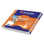 Verbatim DVD-R 4.7GB 1ks / 16x / printable / šperk (43520-V)