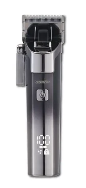 Mesko MS 2842 sivá / Aku zastrihávač vlasov / IPX6 / prevádzka až 200 min / LED displej / 4 nástavce (MS 2842)