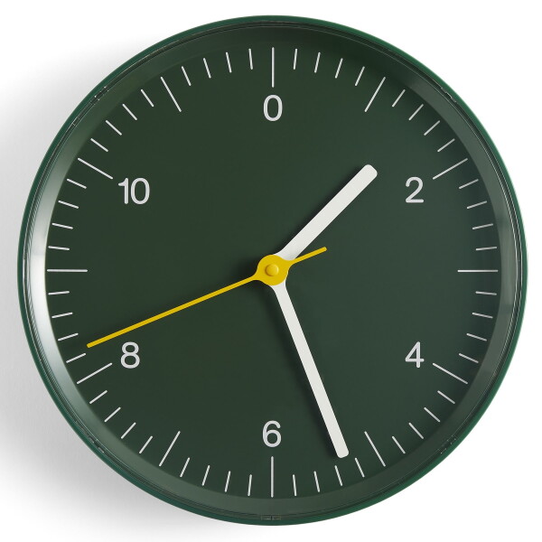 HAY Nástenné hodiny Green Ø 26,5 cm