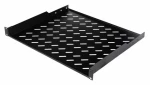 Equip 19" polica plná čierna / Polica do racku / 1U / hĺbka 40 cm (EZFS-19-1-60-B)