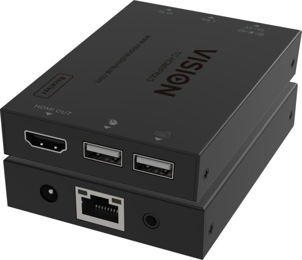Vision VISION HDMI-uber-IP-Sender - 30 JAHRE GARANTIE - nur Sender - Empfanger muss separat erworben werden - Sendet HDMI 1:1 oder 1:n - Ubertragt USB 1.1 - Plug-and-Play - IR-Durchleitung - Maximale Auflosung HD 1920 x 1200 bei 60 Hz - HDCP-kompatib...