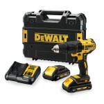 DeWalt DCD777L2T / Aku vŕtačka / 18V XR / 2x 3 Ah / 65 Nm / nabíjačka / kufor (DCD777L2T)