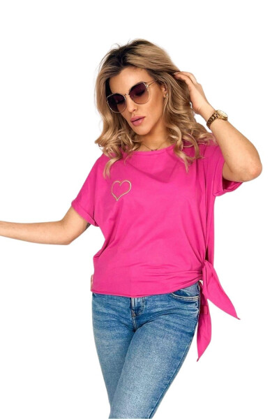 Dámska blúzka Heart pink - MM FASHION Růžová Univerzální