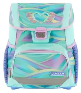 Herlitz Školská aktovka Loop PLUS Minty Love / 17 l / bočné a predné vrecko / reflexné prvky (400205349)