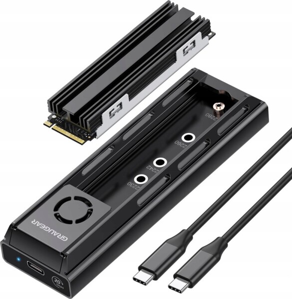 Graugear GRAUGEAR externe Docking M.2 NVMe/NGFF SSD mit Lüfter 20Gbit