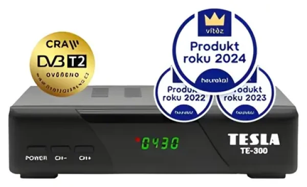 TESLA TE-300 / DVB-T2 prijímač / H.265 / HEVC / CRA overené / CEC (8594163278311)