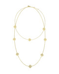 Guess Luxusný pozlátený dvojitý náhrdelník Wild Flower JUBN05500JWYGT/U