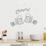 Veselá Stena Samolepka Cheers Farba: béžová, Veľkosť: 60 x 50 cm