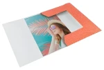ESSELTE Dosky na dokumenty Colour'Breeze koralová / A4 / kartón / s gumičkou (628494)