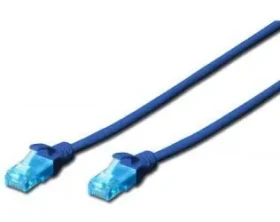 Digitus DK-1512-005/B modrá / Patch kábel / Cat5e / U/UTP / PVC / 0,5 m (DK1512005/B)