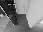 MEXEN/S - Kioto Sprchová zástena WALK-IN 120 x 30, čierny vzor, biela 800-120-212-20-70-030