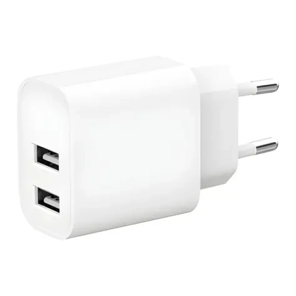 Gembird sieťová nabíjačka 2xUSB-A biela / Nabíjačka / 5V / 2,4 A / 12W (TA-UC-2A12-01)