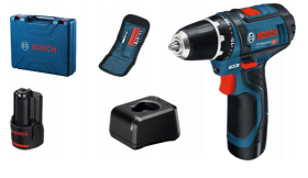 BOSCH Professional GSR 12V-15, 2 batteries 12V, 2.0 Ah, set