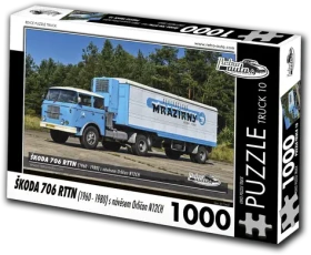 RETRO-AUTA Puzzle TRUCK č.10 Škoda 706 RTTN s návesom Orličan N12CH
