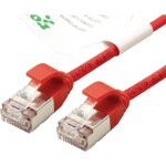 Roline green 21.44.3316 RJ45 sieťové káble, prepojovacie káble CAT 6A U/FTP 3.00 m červená (jasná) netienený, bez halogénov, samozhášavý 1 ks; 21.44.3316