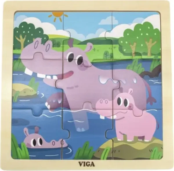 VIGA Drevené puzzle Hrošíci