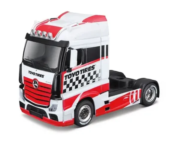 Bburago Haulers Custom cabs Kamión MB Actros Gigaspace červeno-biela