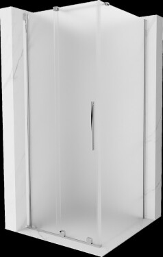 MEXEN/S - Velár sprchovací kút, posuvné dvere 100 x 100, dekor, chróm 871-100-100-31-01