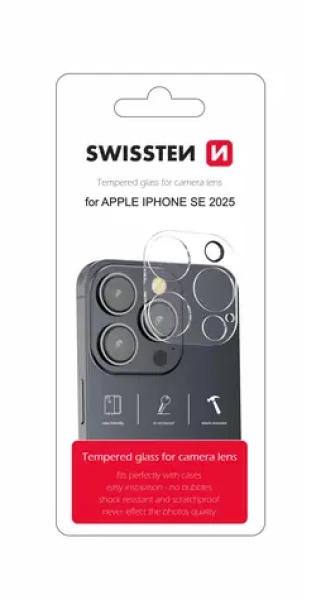 Swissten ochranné sklo na šošovku fotoaparátu pre Apple IPHONE 16e (94500127)
