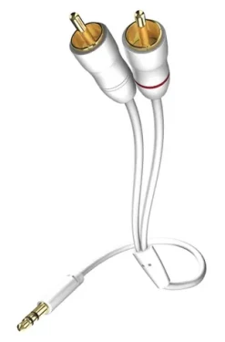 In-akustik Star Audio kábel biela 3 m / 3.5mm jack - 2x Cinch (00310003)