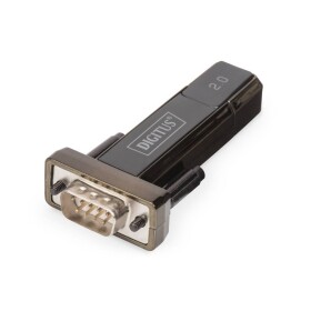 Digitus USB 2.0, sériový adaptér [1x USB 2.0 zástrčka A - 1x D-SUB zástrčka 9-pólová] DA-70167 pozlátené kontakty, s USB; DA-70167