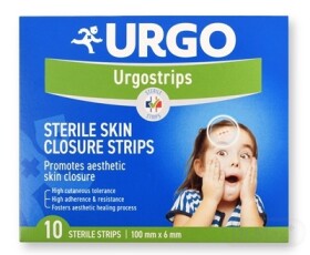 URGO Urgostrips sterilné samolepiace chirurgické stehy 100 x 6 mm 10 kusov