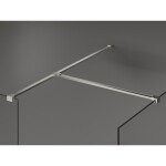 MEXEN/S - Kyoto Sprchová zástena WALK-IN 120 x 120, čierny vzor, nikel kefovaná 800-120-202-97-70-120