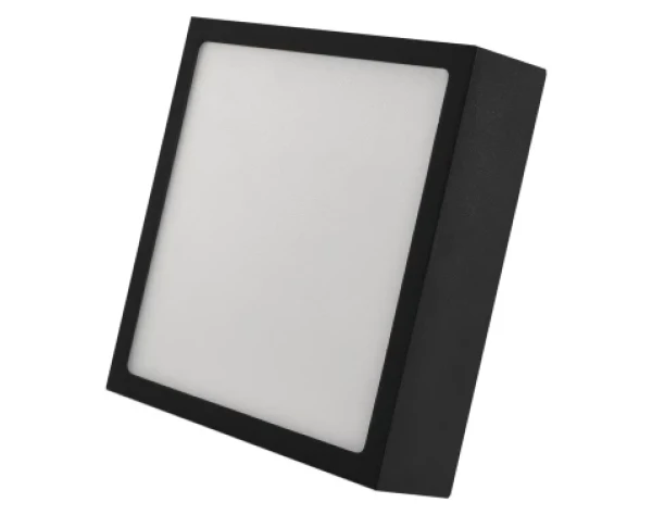 Stropné/nástenné LED osvetlenie Nexxo 17x17 cm, černé čtvercové%