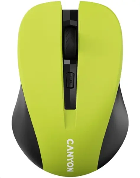 Canyon CNE-CMSW1Y žltá / optická bezdrôtová myš / 800/1000/1200 dpi / 4 tlačidlá / USB 2.4 Ghz / 2xAAA (CNE-CMSW1Y)