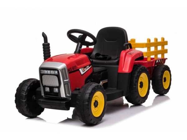Mamido Mamido Elektrický traktor s vlečkou Blow červený