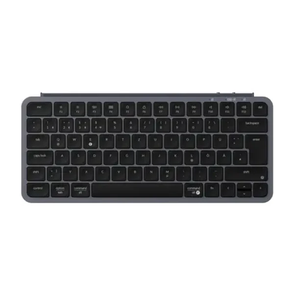 Keychron B1 Pre sivá/čierna / Klávesnica / 75% / Nožnicový prepínač / 2,4 GHz + BT 5.2 / USB-C / DE (B1P-K1-DE)